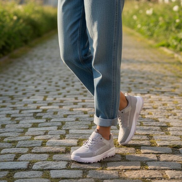 Ozark Trail Women's Leather Waterproof Hiking Shoes Sneakers Size 11 Gray - Picture 3 of 16